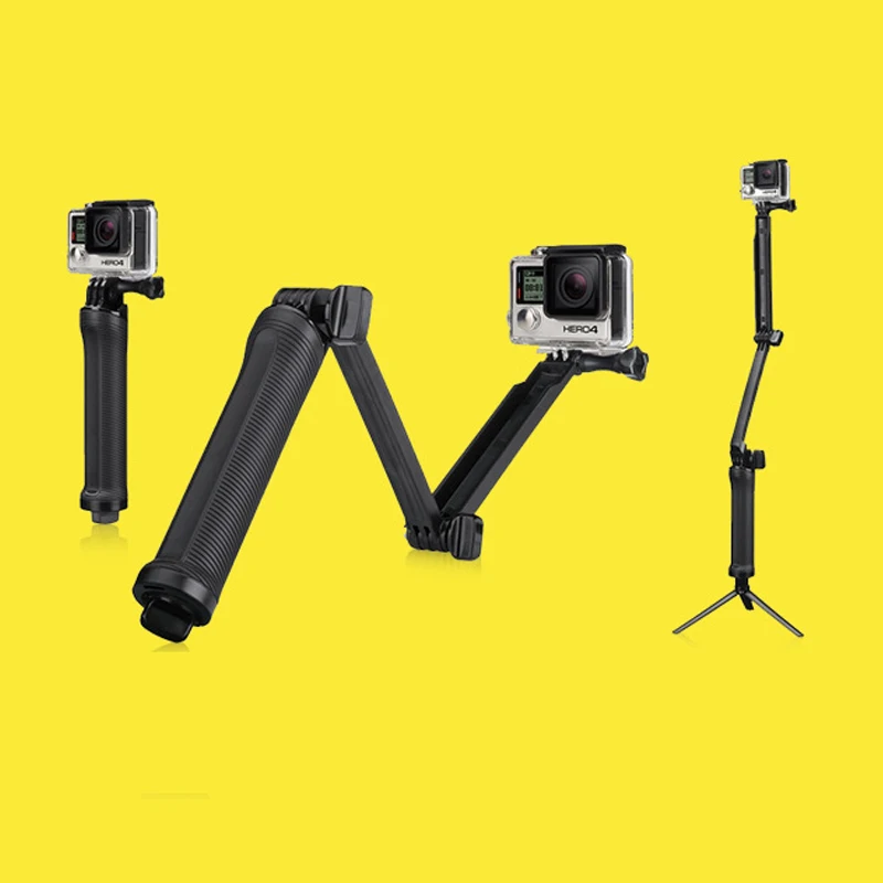 Waterproof 3 Way Grip Mount Selfie Stick For GoPro Hero 6 5 4 Session