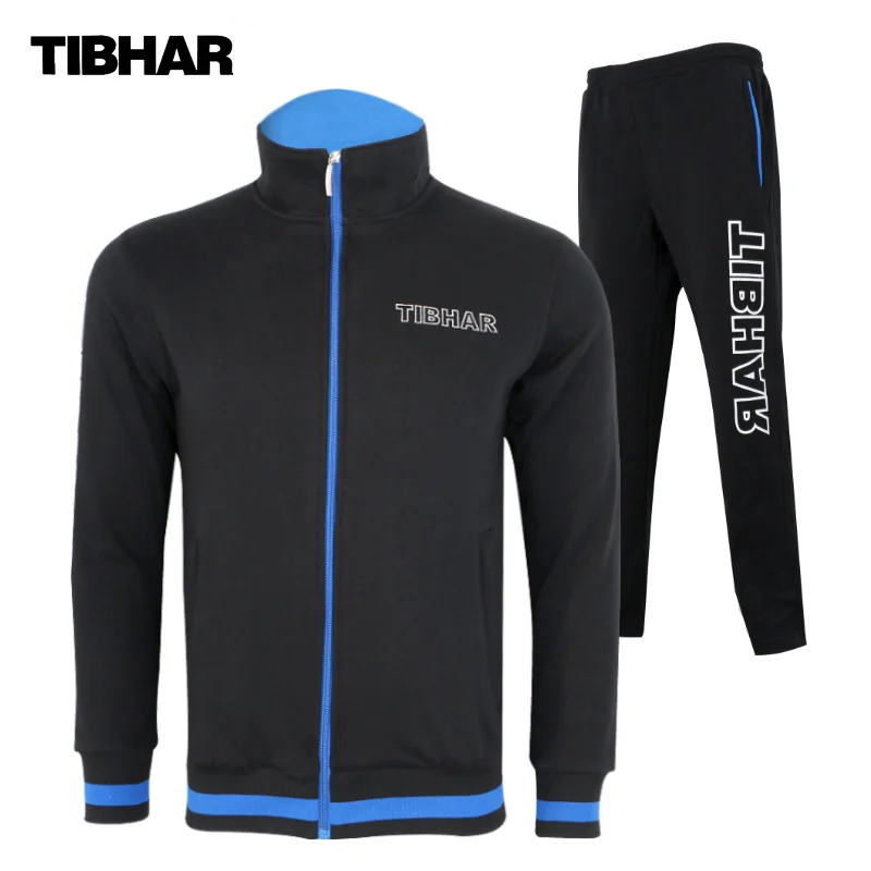 

Original TIBHAR New Winter Jacket Training Suit with Trousers Table Tennis Jerseys Ping Pong Cloth Sportswear Sweater
