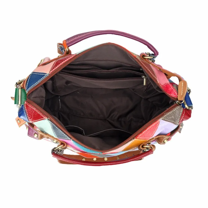 Caerlif в европейском и американском стиле с заклепками в форме подушки сумка в стиле пэчворк Женская сумка через плечо ретро-сумка