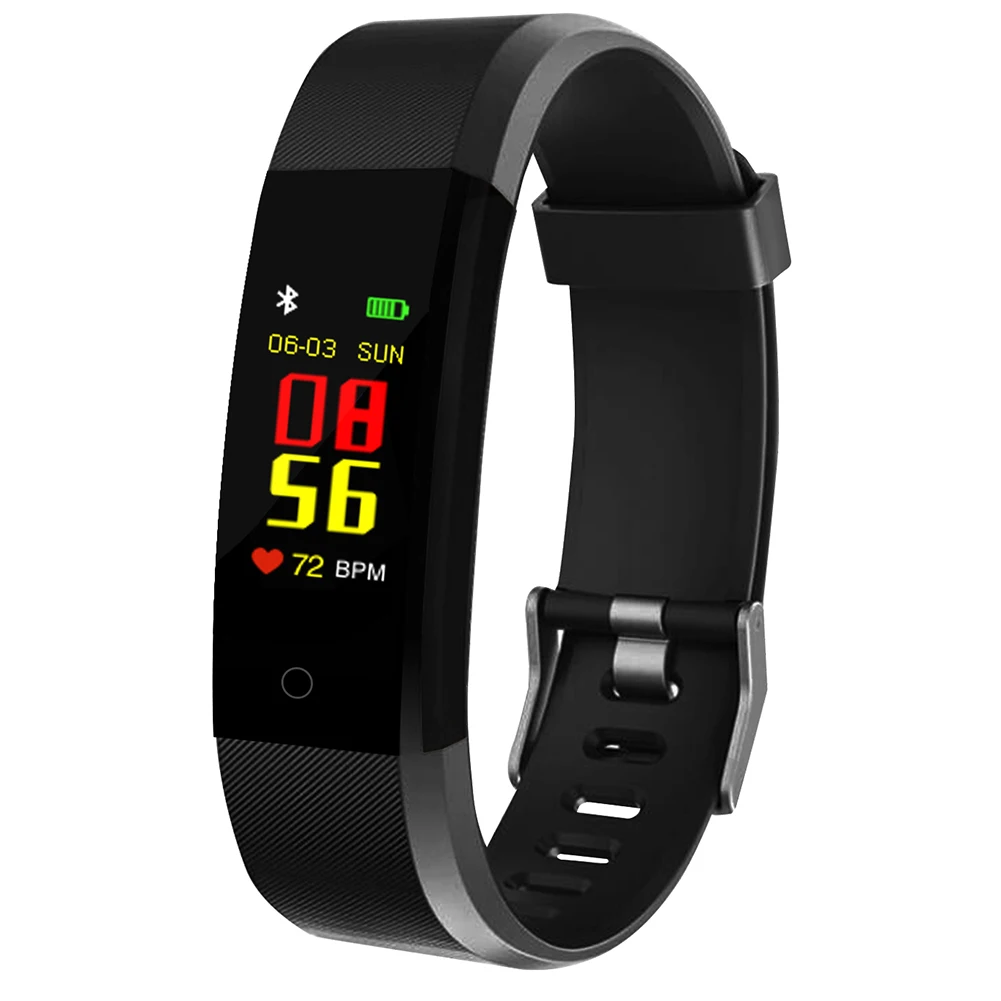 

Smart Fitness Pedometer Blood Pressure Heart Rate Monitor Fitness Tracker Waterproof Pedometer Running and Jogging Step Counter