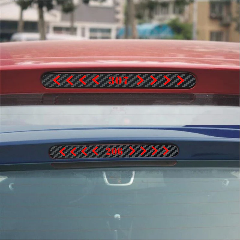 

Carbon Fiber Brake Sticker Brake Lights stickers For Peugeot 206 peugeot 307 Car Accessories
