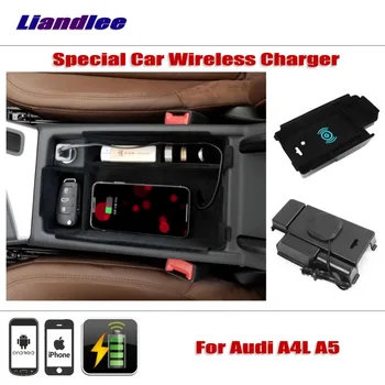 

Liandlee For Audi A4L A5 2016~2018 Special Car Wireless Charger Armrest Storage For iPhone Android Phone Battery Charger