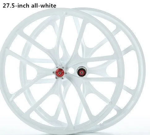 2 шт MTB Горячие легкие магниевые Литые колеса 26 27,5 дюймов колеса для горного велосипеда - Цвет: All white 27 5