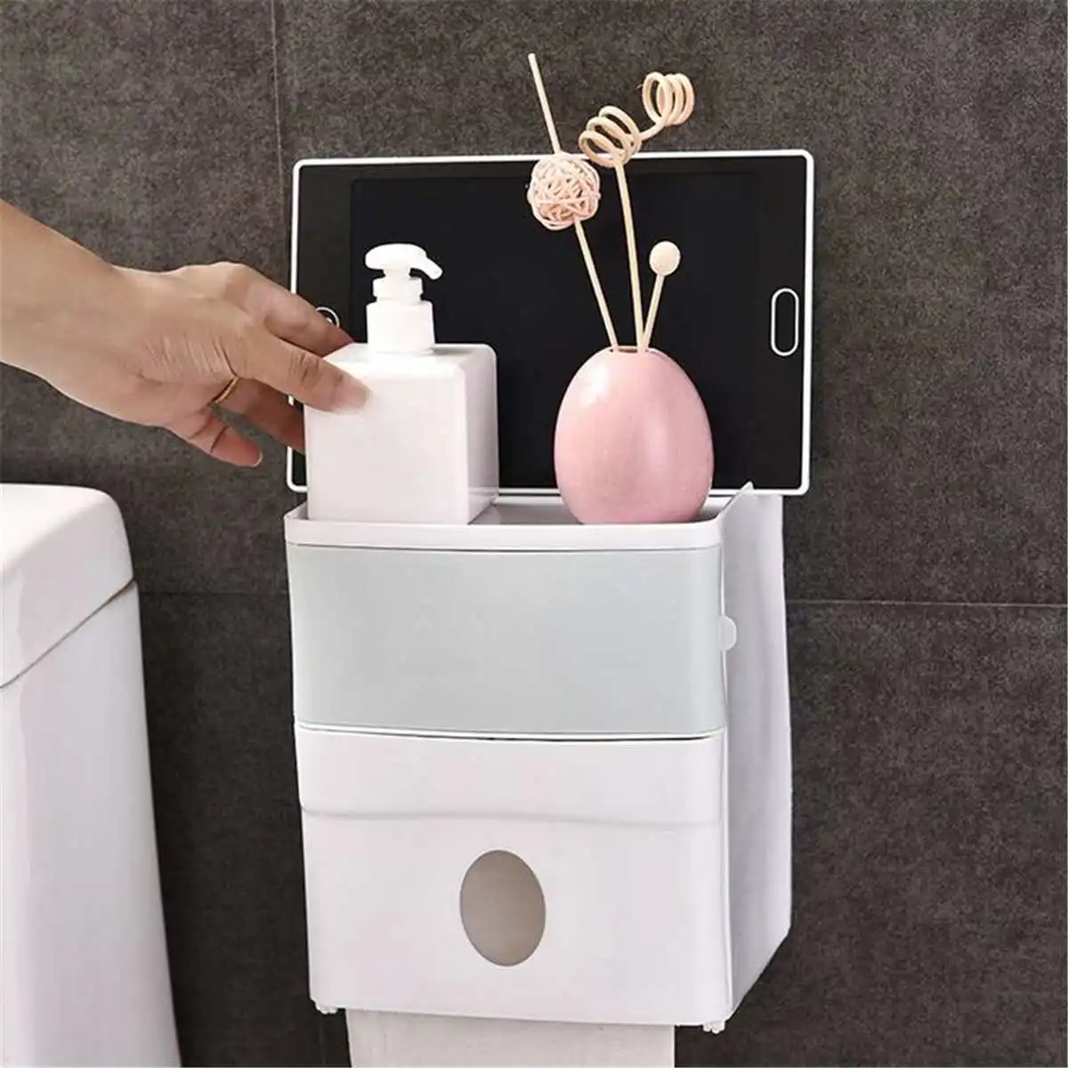

Waterproof Toilet Paper Holder Creatives Storage Box Sanitary Paper Towels Holder For Kitchen Bath Toilet Roll Holder Plastic
