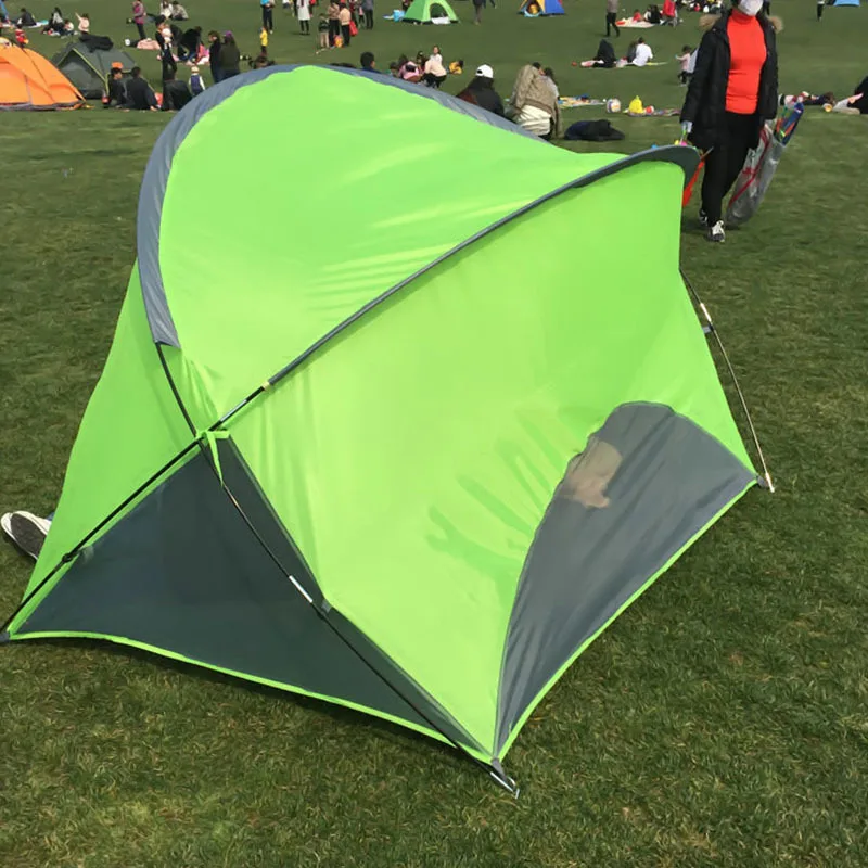 

Portable Lightweight 2 Person Outdoor Hiking Camping Tent Large Space Sunshade Summer Tent for Beach Holiday Hunting Fishing