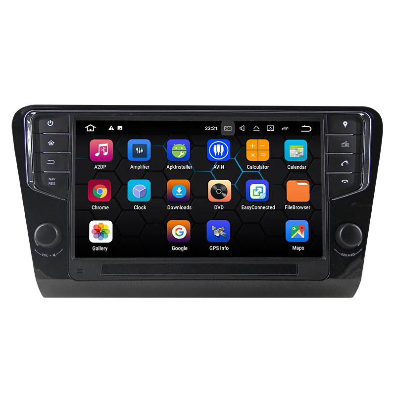 Clearance Ancluu 4G RAM Android 9.0 9" Car DVD Player For Skoda Octavia 2014 2015 2016 2017 Car Radio Stereo GPS with Wifi bluetooth 1
