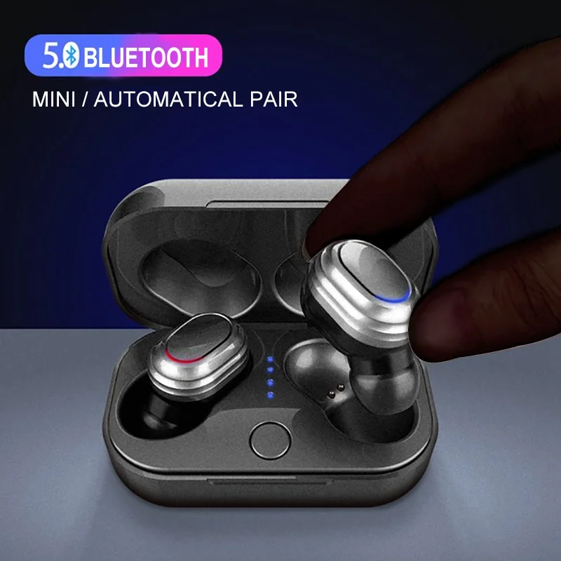 

TWS-M3 Siri Function Bluetooth 5.0 Headset Super Long Talk True Wireless Headsets Earbuds Sports Music Headset with Charge Box