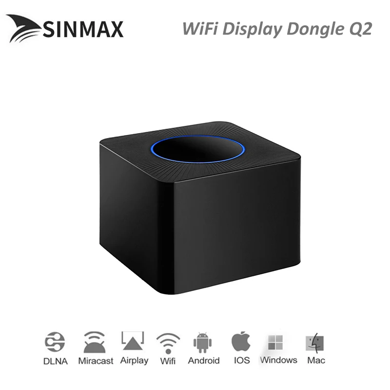 2019 New Q2  Wireless WiFi Display Dongle Receiver 1080P HD TV Stick Airplay Media Streamer Adapter Media for Android TV stick