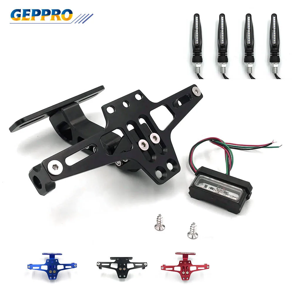 

Universal CNC Aluminum Motorcycle Rear License Plate Mount Holder For Honda For Kawasaki Z750 R3 Z800 R6 MT07 MT09 MT10 LP001