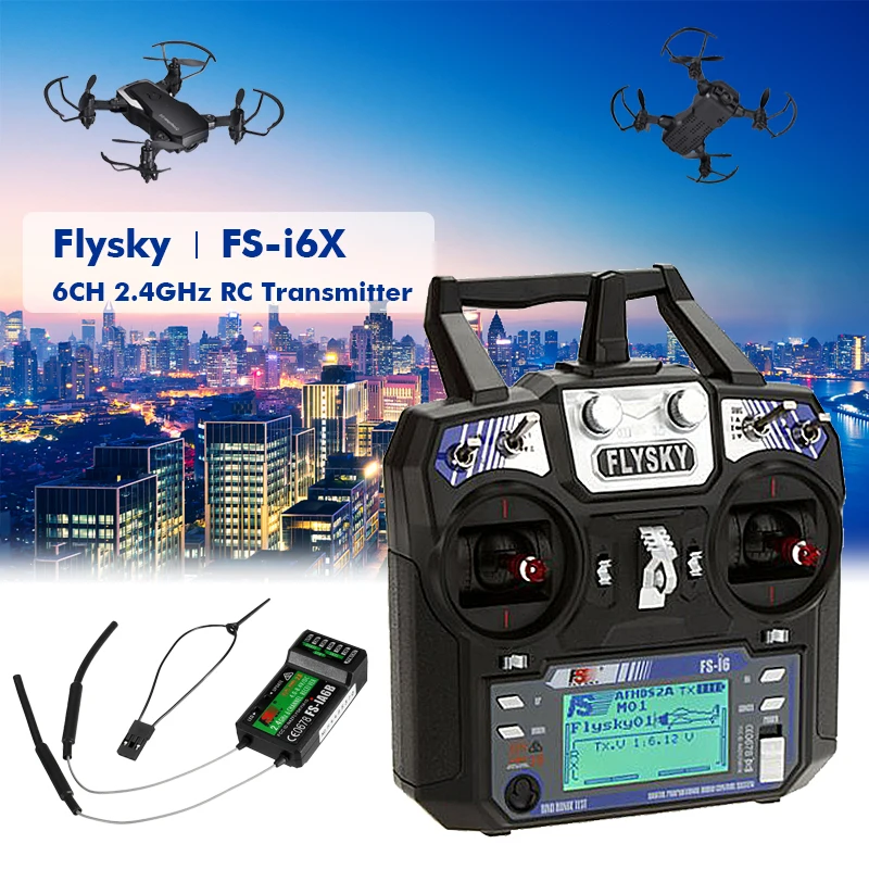 Оригинальный Flysky FS i6 i6S i6X T62.4G 6ch RC передатчик контроллер iA6 или iA6B приемник для