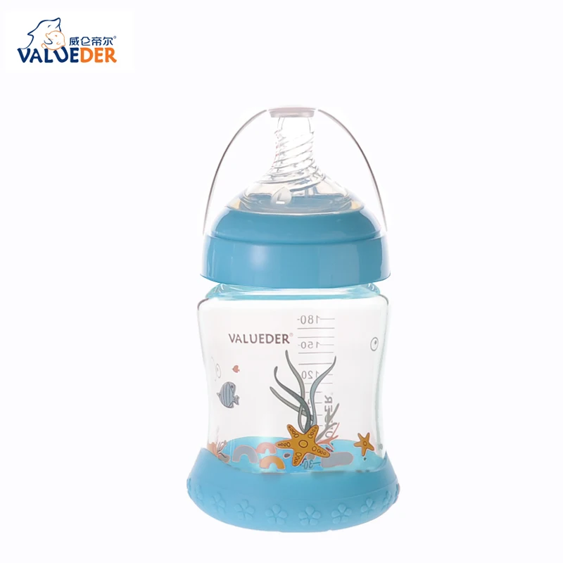 Harga Botol Makan Bayi Kaca 180 Ml Tinggi Kaca Borosilikat Panas Reasistant Transparan Non Slip Bayi Botol Susu