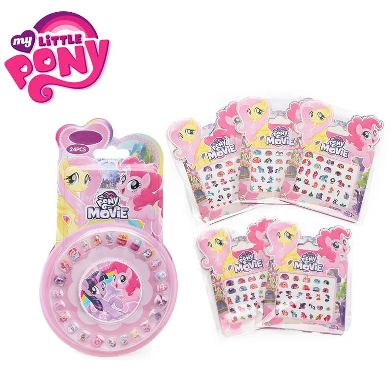 Упаковка из 6 шт. игрушки My Little Pony ПВХ мини пони наклейки пакет для девочек ногтей