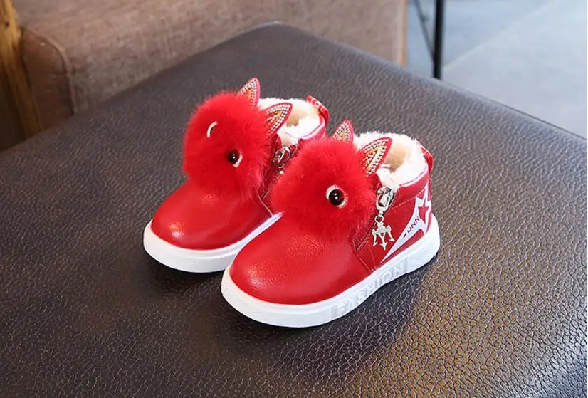 HaoChengJiaDe ботинки для девочек Горячие Модные ботинки на шнурках обувь для девочек Зимние тапочки для детей Зимние сапоги, утепленные мехом