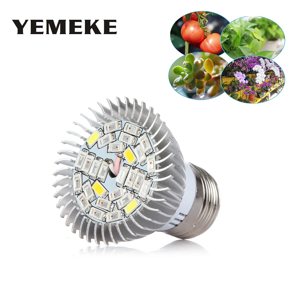 28 Вт полный спектр Led Grow Light E27 SMD5730 растущие лампы UV IR завод лампа фитолампа для