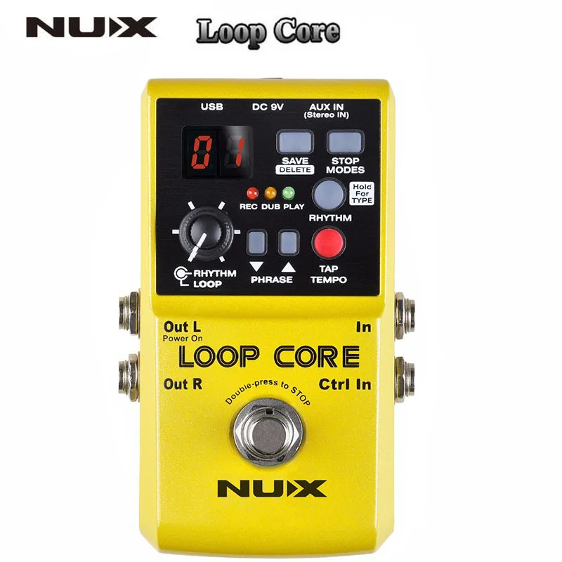 

NUX Loop Core Guitar Effect Pedal 6 Hours Recording Time 40 drum patterns Durable Guitarra Effect Pedal Guitar Accessories