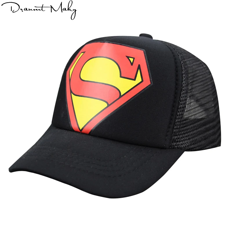 2018 модная шапка со знаком Супермена Детская кепка Snapback для мальчика Кепка s