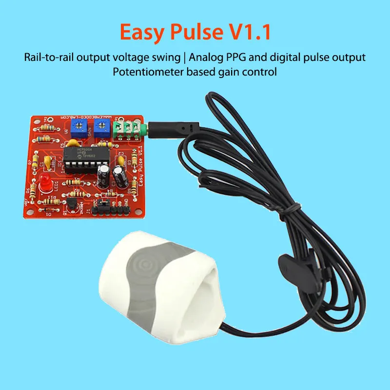 

High Quality Heart Rate Monitor Easy Pulse V1.1 Monitor Your Health Anytime DIY Pulse Sensor DIY Kit Electronic Free Shipping