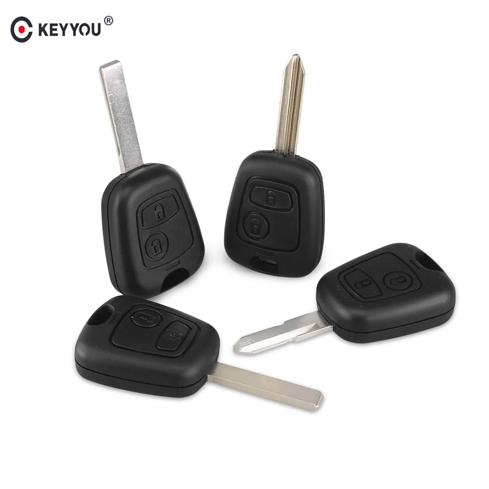 KEYYOU 2 Button Remote Key Fob Car Key Case Shell For Citroen C1 C2 C3 C4 C5 C6 Saxo Xsara Picasso Berlingo