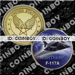ВВС США F-117 Nighthawk печатных challeng монета 206