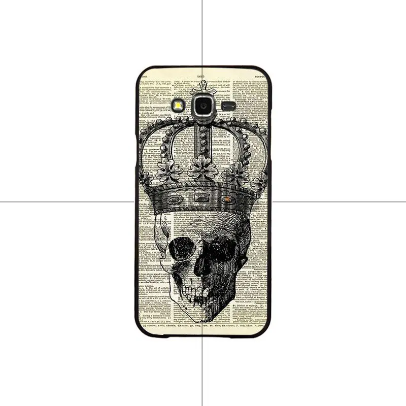 Dark fairy art human skull book page newly pattern