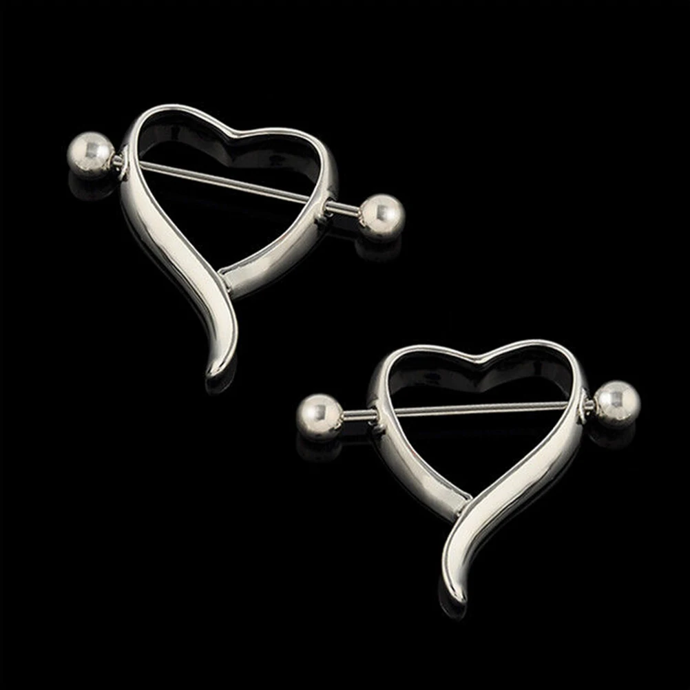 Newest style Surgical Steel Heart Body Nipple Bar Barbell Piercing Ring