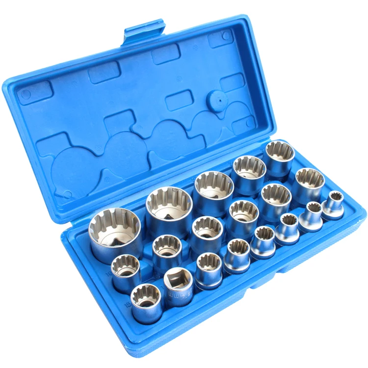 

19pcs 1/2" Metric Universal Socket Wrench Head Ratchet Wrench Spanner Torque Wrench Sleeve Head Tools Set Car Repair Tools