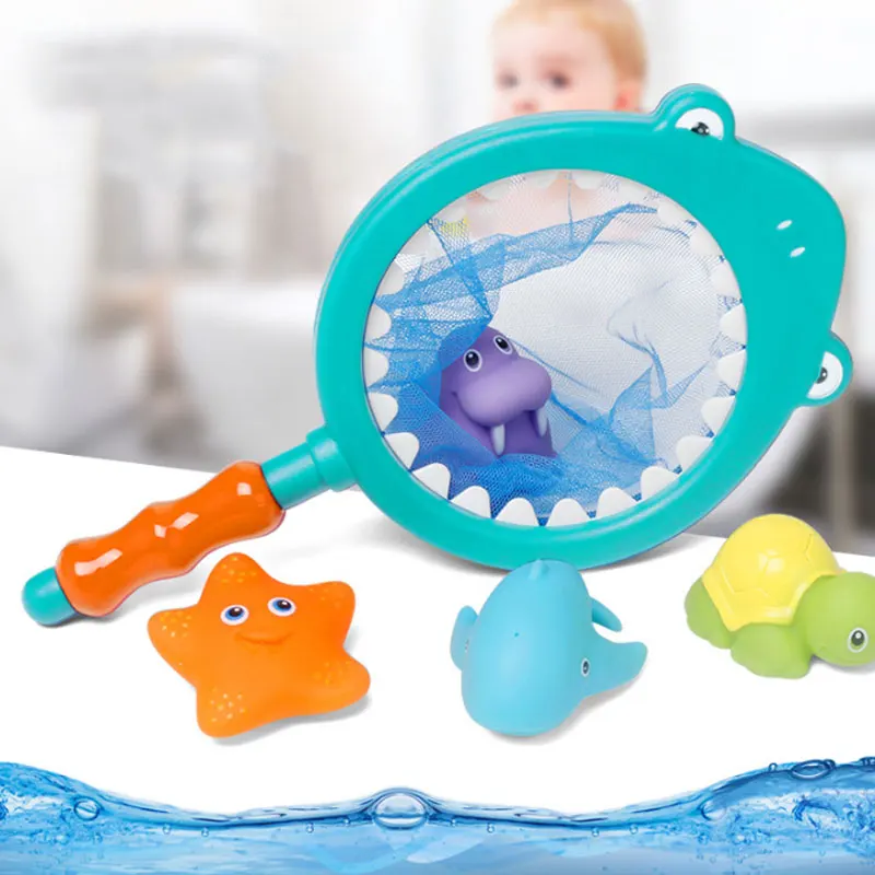 Children Kids Swimming Toys Set Pick Up Fish Games Color Change Water