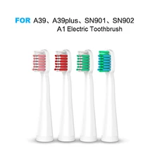 20PCS Replacement Electric Toothbrush Heads For Lansung A1 A39 A39plus SN901 SN902 Brush Heads Soft Bristles With Cover