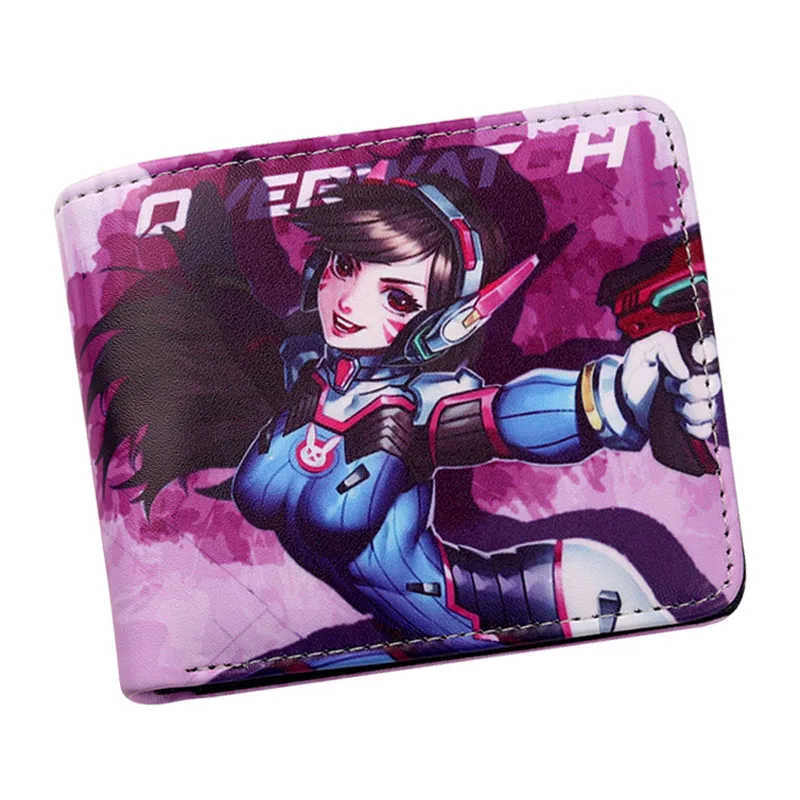 Новые игровые кошельки Overwatch D. VA розовый кролик двойной кошелек с карманом для монет