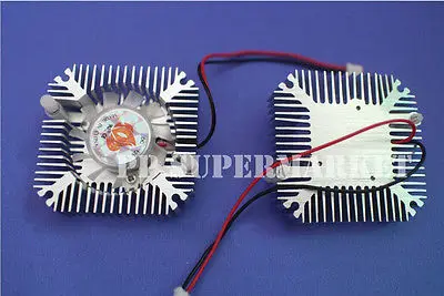 10 шт. Алюминий радиатор с вентилятором для 5 Вт/10 Вт Светодиодный свет вентилятор Cooler DC12V