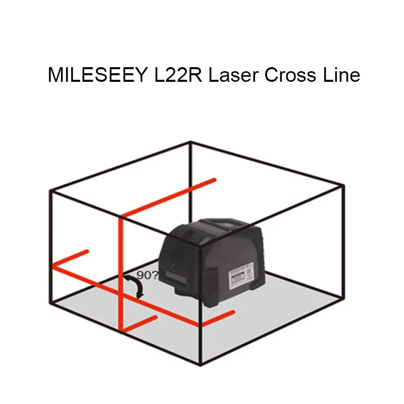 Mileseey L22R лазерный уровень классический самонивелирующийся перекрестный лазер 65 футов горизонтальный/вертикальный линейный Лазер