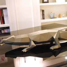 DIY бумажная качественная модель, ручная трехмерная бумага, модель 3D головоломки, детские игрушки-крокодил(15