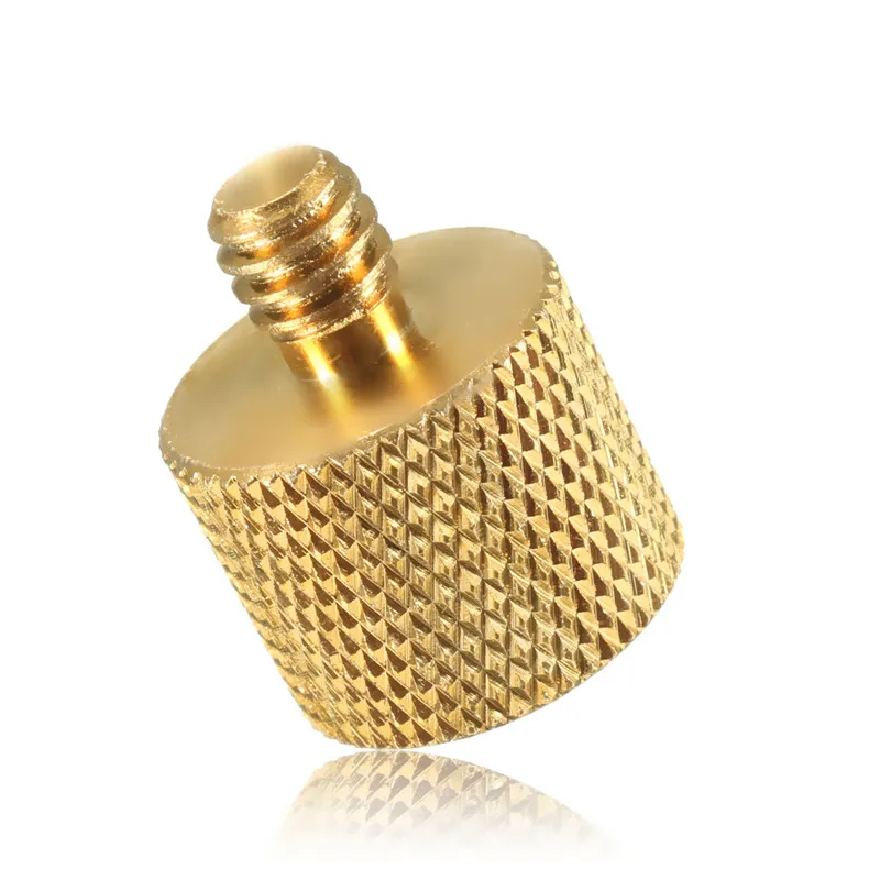 

New 3/8 inch Female to 1/4 inch Male Tripod Thread Reducer Adapter Brass Copper For Camera tripod Diameter of screw 6mm