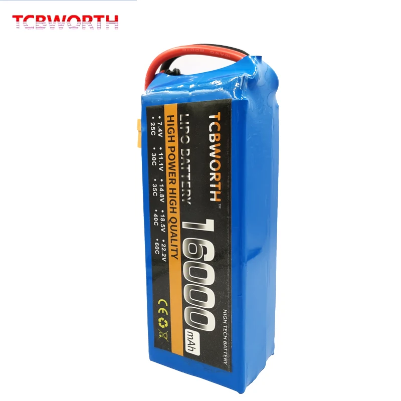 RC Toys LiPo Battery 4S 14.8V 10000mAh 12000mAh 16000mAh 22000mAh 25C 35C For RC Airplane Quadrotor Aircraft Drone Car Boat