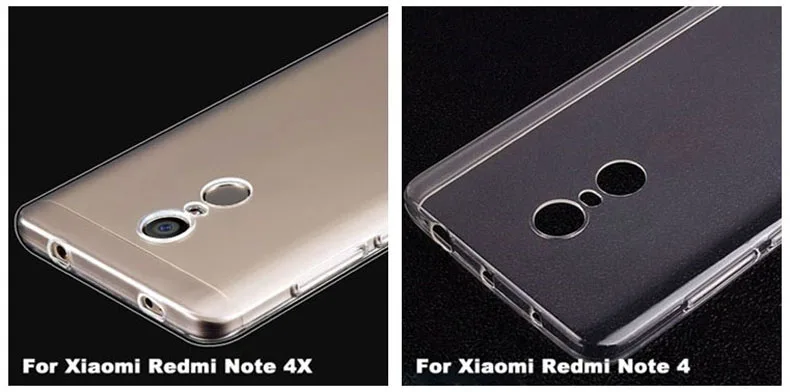 For Xiaomi Redmi Note 4X Case Transparent Redmi Note 4 Case Soft Phone Cover For Xiaomi Redmi Note 4X 4 Back Case Redmi Note4