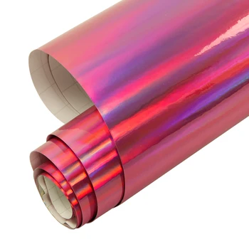 

Best Quality Iridescent Holographic Film Rainbow Black/Silver/Pink Chrome Laser Car Vinyl Bubble Free Car Sticker Size 1.49x15m