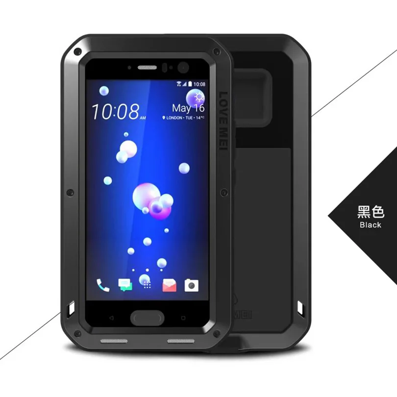 

For HTC U11 5.5" LOVE MEI Original Shockproof Dirtproof Waterproof Aluminum Metal Case For HTC U-3w U-1w