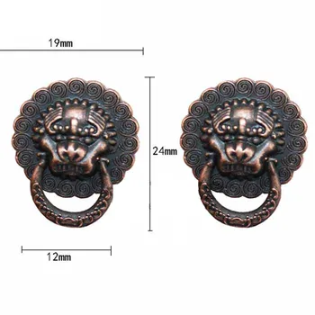 

Wholesale Mini Vintage Lion Head Furniture Door Pull Handle Zinc Alloy Cabinet Dresser Drawer Knobs,19*24mm,20Pcs
