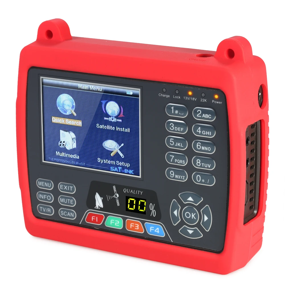 

SATLINK WS6950 Digital Satellite Meter Digital Satellite TV Finder Digital Satellite Signal Finder Meter with Carrying Strap
