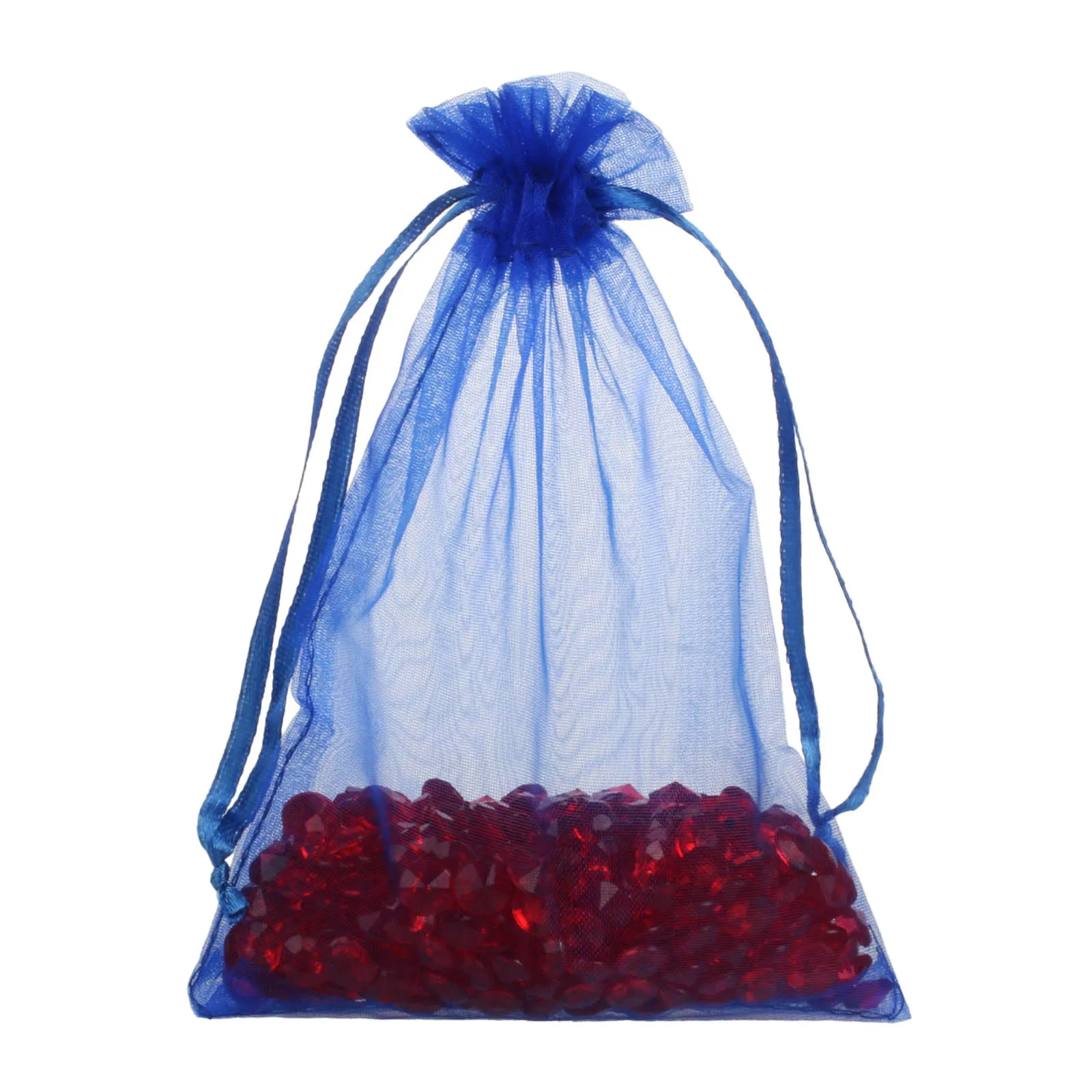50 шт./партия 10x15 см Сумка из органзы Рождественский свадебный подарочный пакет конфеты упаковка сумочки для ювелирных украшений подарочные пакеты 4 цвета - Цвет: royal blue