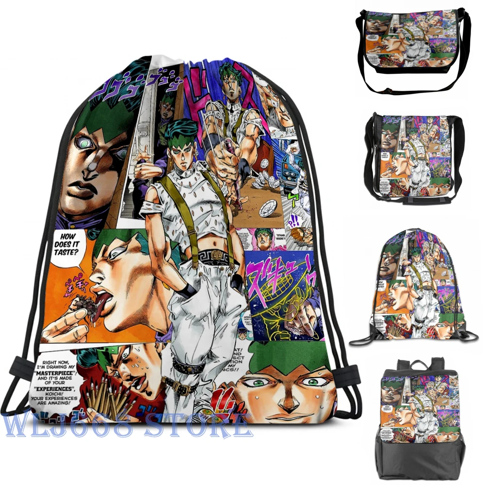 

Funny graphic print shoulder Bags women Rohan Kishibe Single shoulder backpack travel for men Gym Bag