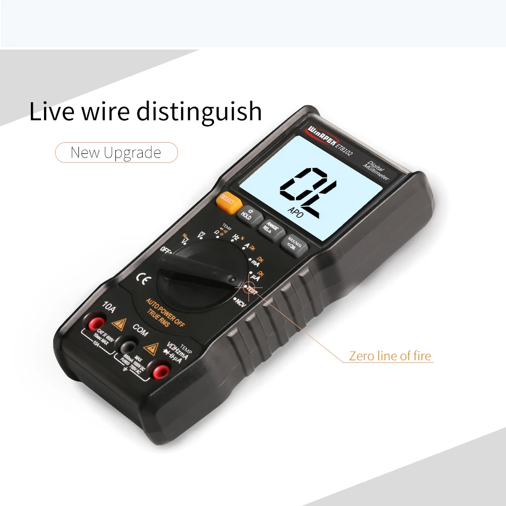 Цифровой мультиметр 6000 отсчетов DMM Ручной Multi Meter True RMS измерения AC/DC Напряжение Ток Сопротивление температура тестер