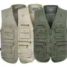 Мужская Уличная охотничья походная жилетка для рыбалки Без Рукавов Летняя мужская Военная Тактическая жилетка с несколькими карманами жилет фотографа