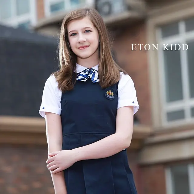 ETON KIDD girl's navy blue skirt 10L204,children dress, school uniform