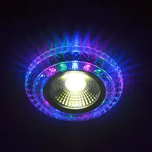 COB светодиодный светильник, цветной панельный светильник RGB, 3 Вт, 110 В, 220 В, встраиваемый светильник для галогенной лампы, декоративный фиолетовый точечный светильник