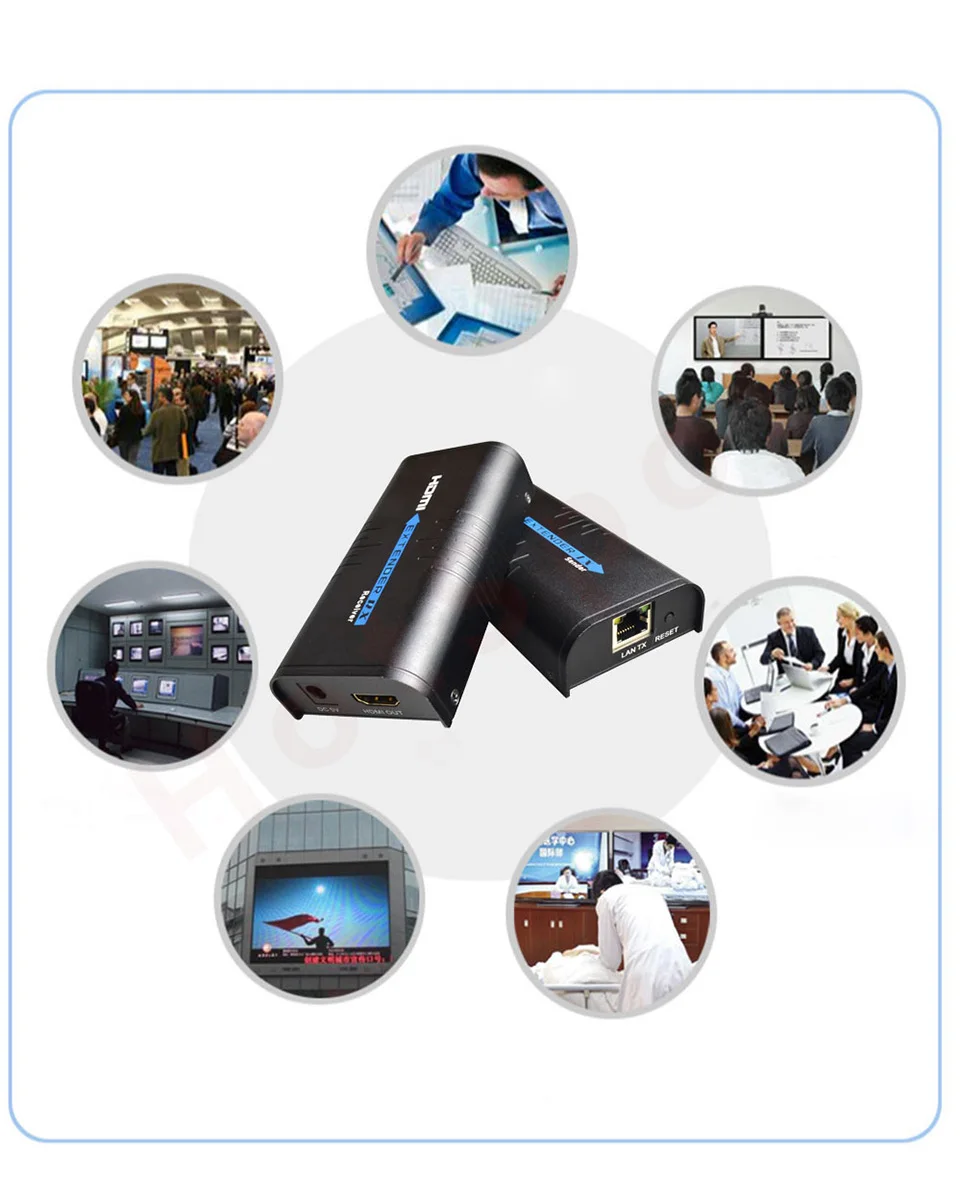 MiraBox HDMI Extender Transmitter and Receiver Over IP TCP UTP like HDMI splitter No Latency Lossless 1080P HDMI cat5 Extender (9)