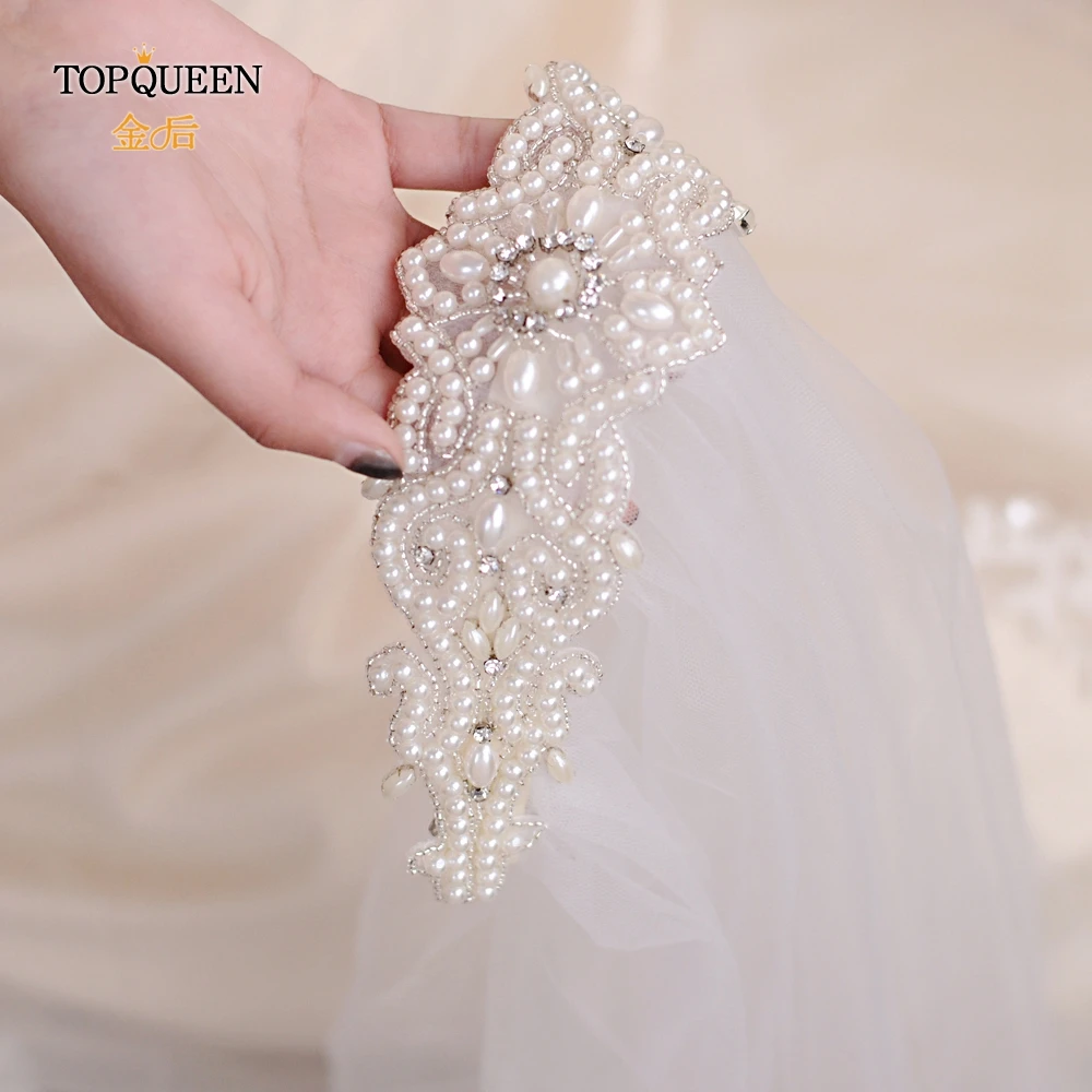 TOPQUEEN VS26A белая вуаль 1 м элегантная свадебная фата невесты слой аксессуары