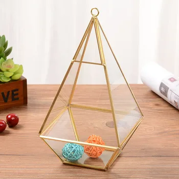 

Nordic Style Polygon Glass Storage Box Geometry Garden Jewelry Box Jewelry boxs Eternal flower Decoration Box Crafts Gifts