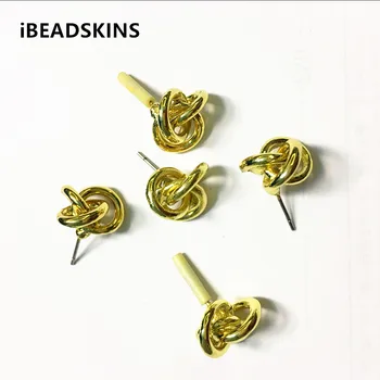 

New arrival! 12x13mm 100pcs/lot gold color Zinc alloy geometry-shape earrings base accessories for Earrings DIY( as shown)