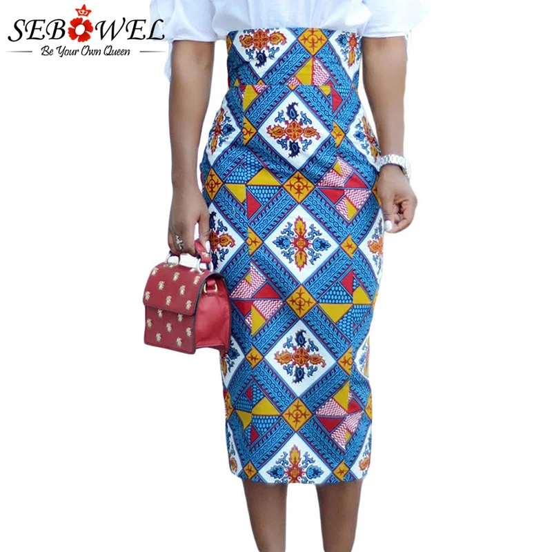 Bluish-African-Print-High-Waist-Bodycon-Pencil-Skirt-LC65104-5-1 